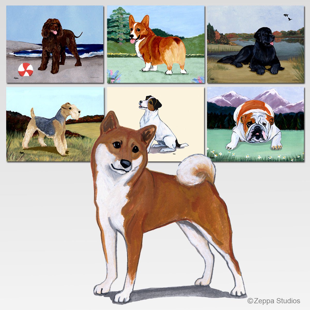 Shiba Inu Scenic Cutting Board | AKC Shop