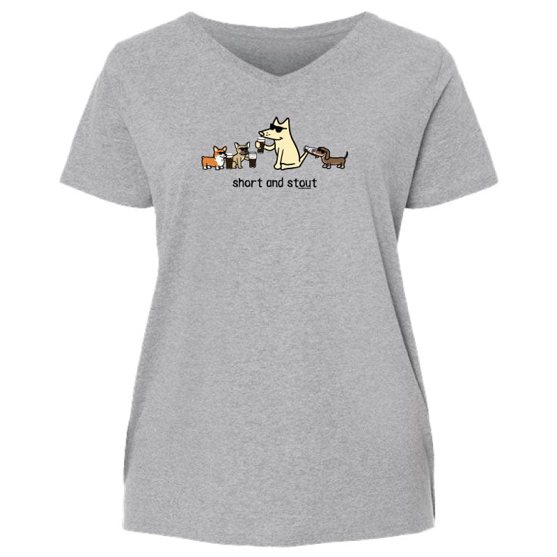 Short and Stout - Ladies Curvy V-Neck Tee