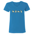 Sit Strut Run Howl - Ladies T-Shirt V-Neck