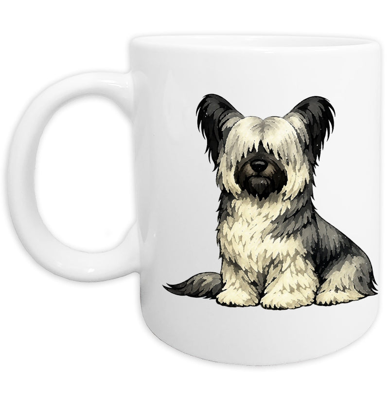 Skye Terrier Watercolor - Ceramic Mug