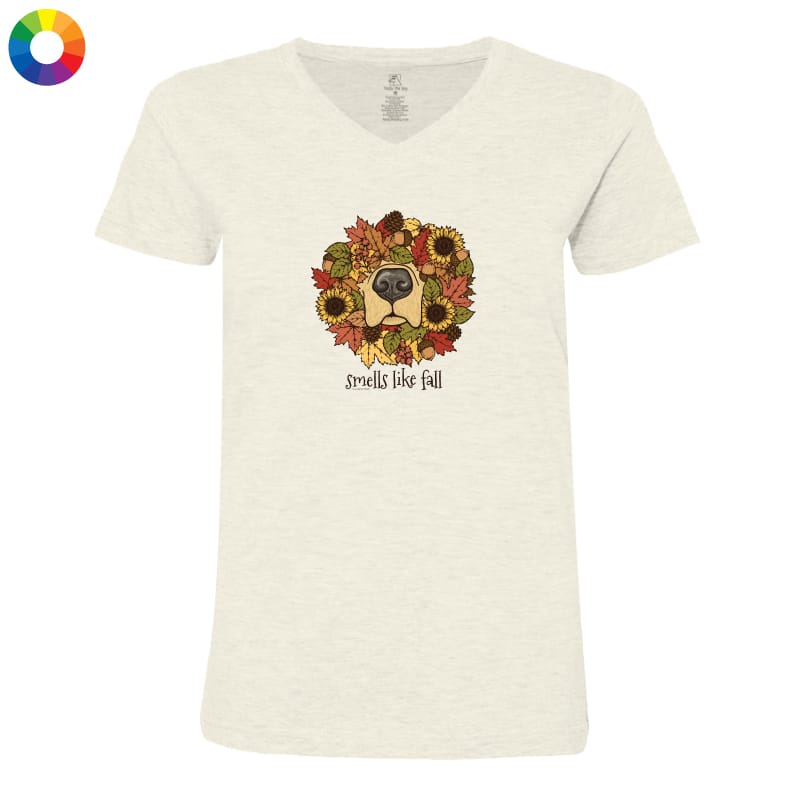 Smells Like Fall - Ladies T-Shirt V-Neck
