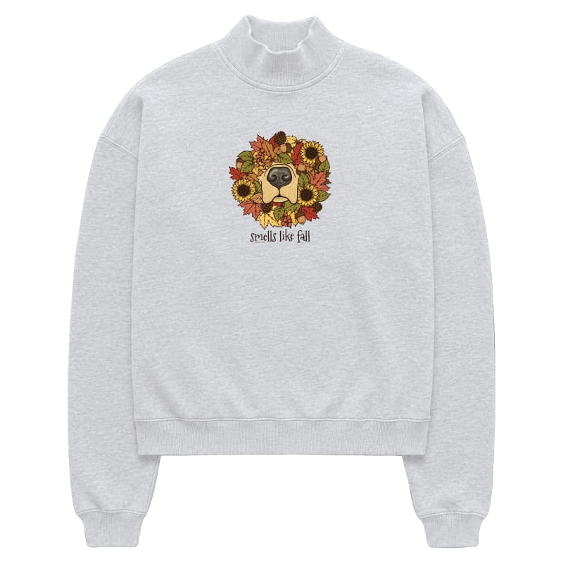 Smells Like Fall Mock Neck Crewneck Sweatshirt