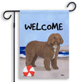 Spanish Water Dog Scenic Garden Flag