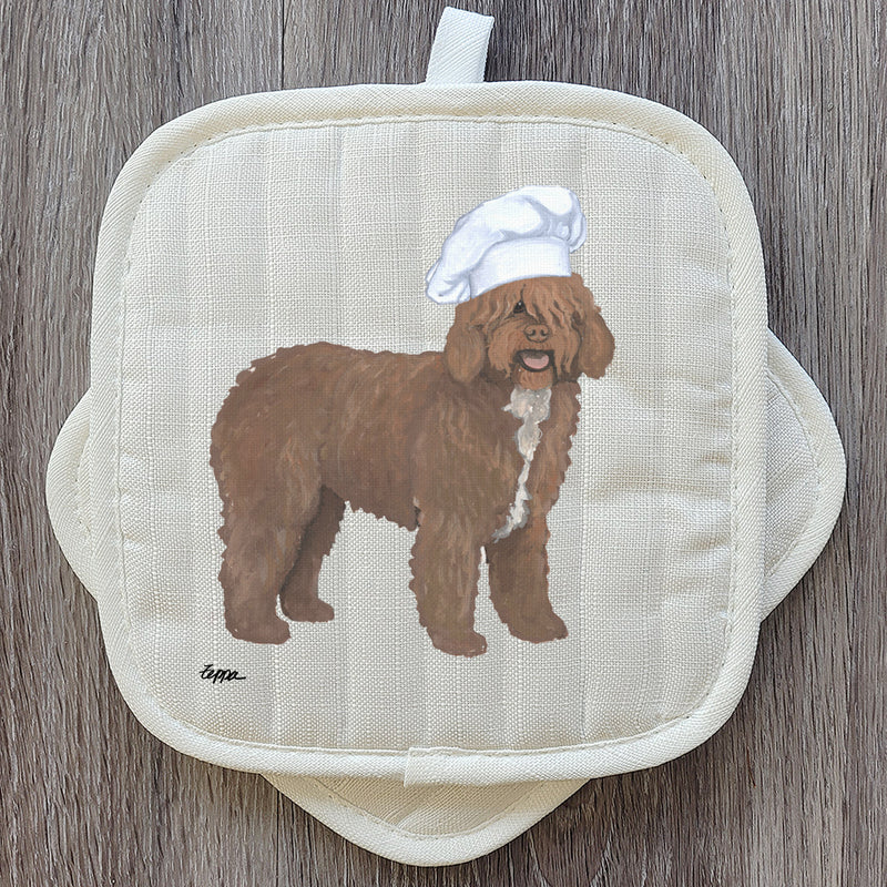 Spanish Water Dog Pot Holder Set