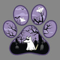 Spooky Paw - Ladies T-Shirt V-Neck