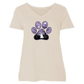 Spooky Paw - Ladies Curvy V-Neck Tee