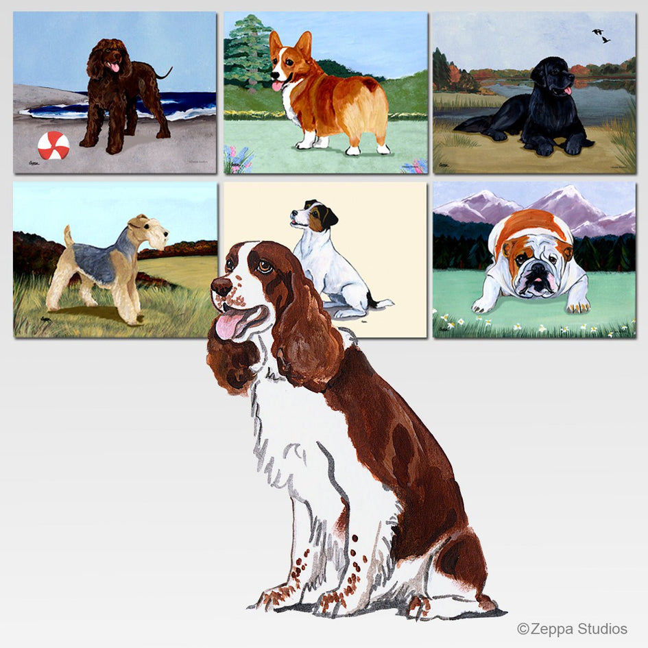 English Springer Spaniel Scenic Cutting Board