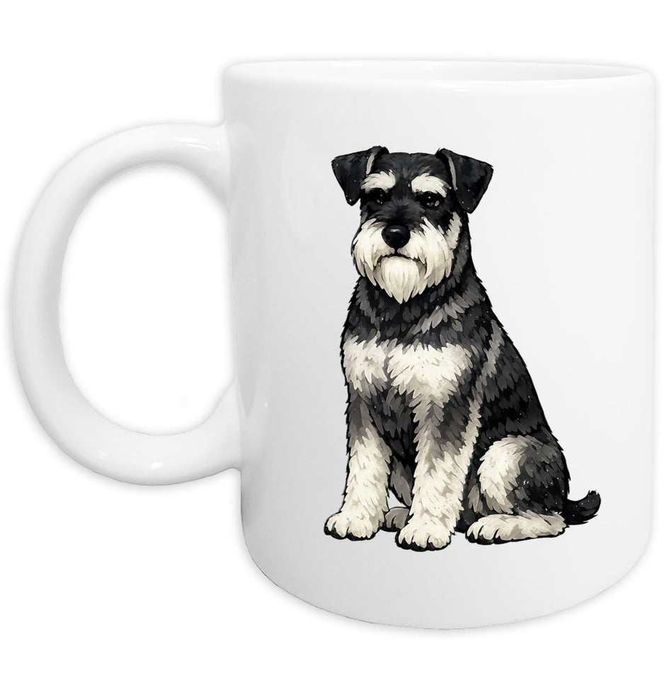 Standard Schnauzer Watercolor - Ceramic Mug