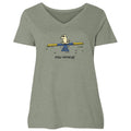 Stay Centered - Ladies Curvy V-Neck Tee