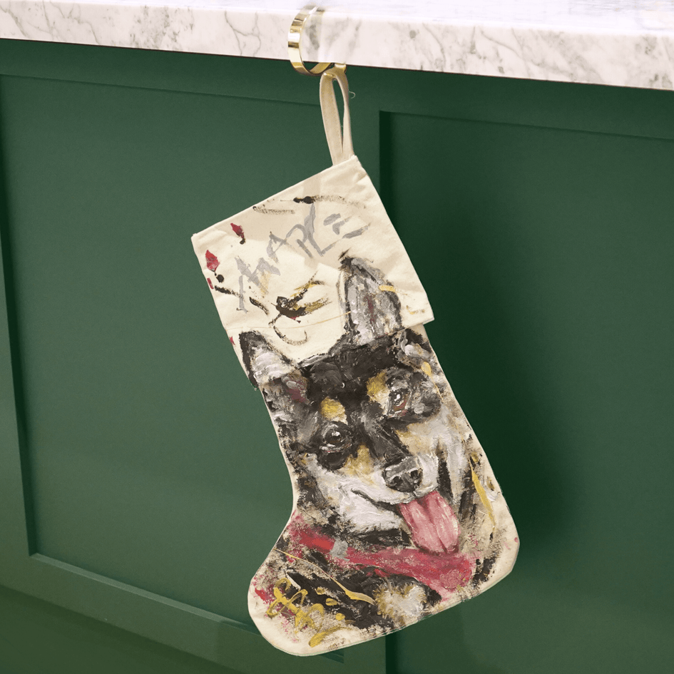 Customized Hand-Painted Dog Breed Stocking
