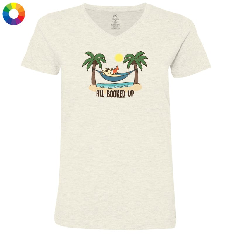 All Booked Up For Summer - Ladies T-Shirt V-Neck
