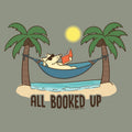 All Booked Up For Summer - Ladies Curvy V-Neck Tee