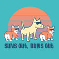 Suns Out Buns Out - Ladies Racerback Tank Top