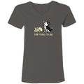 Talk Husky To Me - Ladies T-Shirt V-Neck