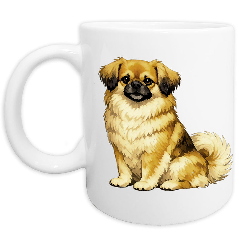 Tibetan Spaniel Watercolor - Ceramic Mug