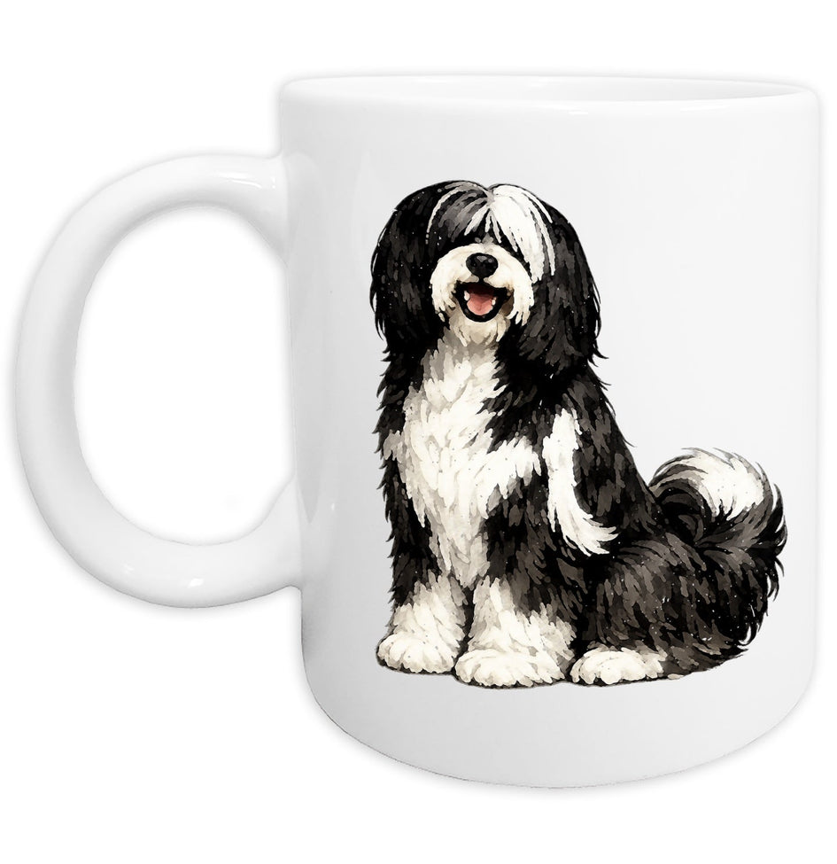 Tibetan Terrier Watercolor - Ceramic Mug