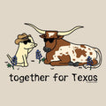 Together For Texas - Ladies Curvy V-Neck Tee