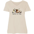 Together For Texas - Ladies Curvy V-Neck Tee