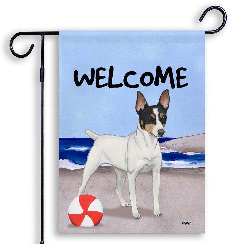 Toy Fox Terrier Scenic Garden Flag