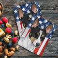 Toy Fox Terrier Americana Kitchen Towel Set