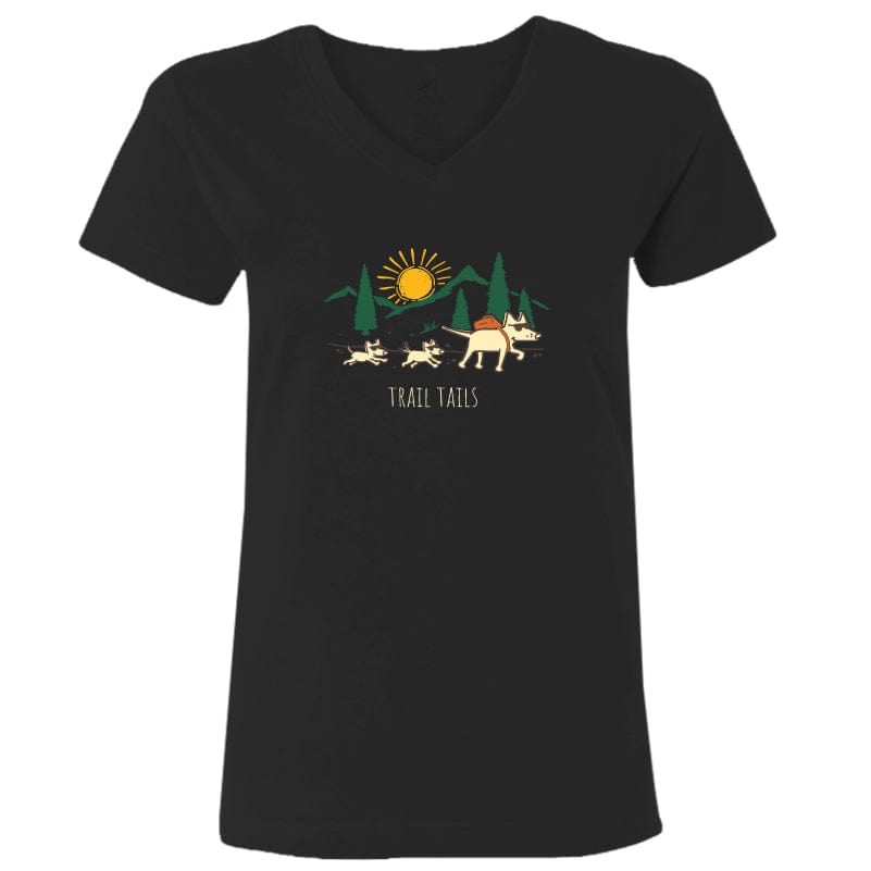 Trail Tails - Ladies T-Shirt V-Neck