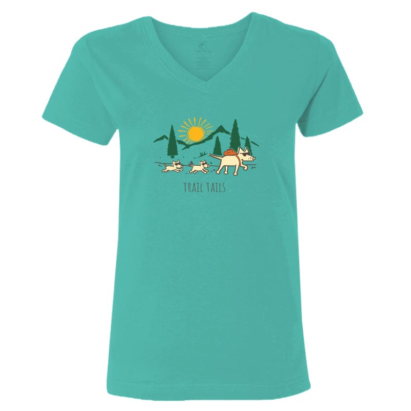 Trail Tails - Ladies T-Shirt V-Neck