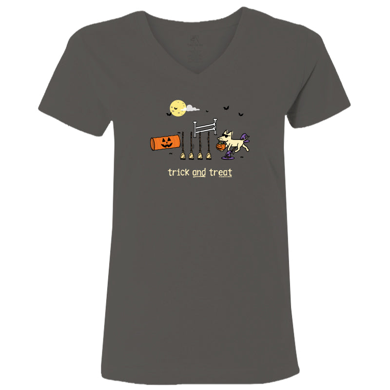 Trick and Treat - Ladies T-Shirt V-Neck