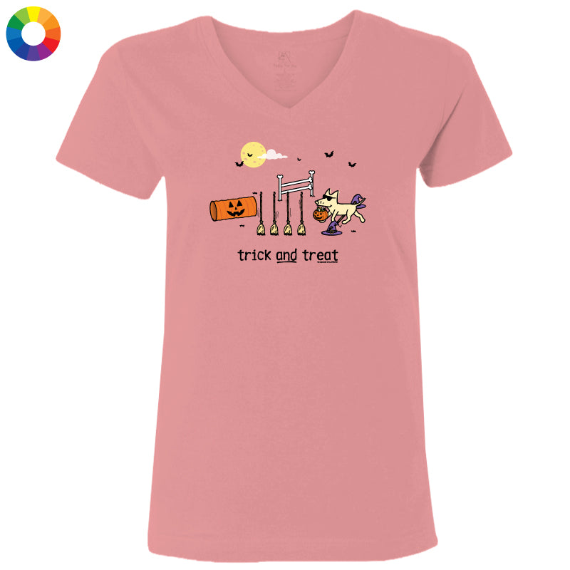 Trick and Treat - Ladies T-Shirt V-Neck