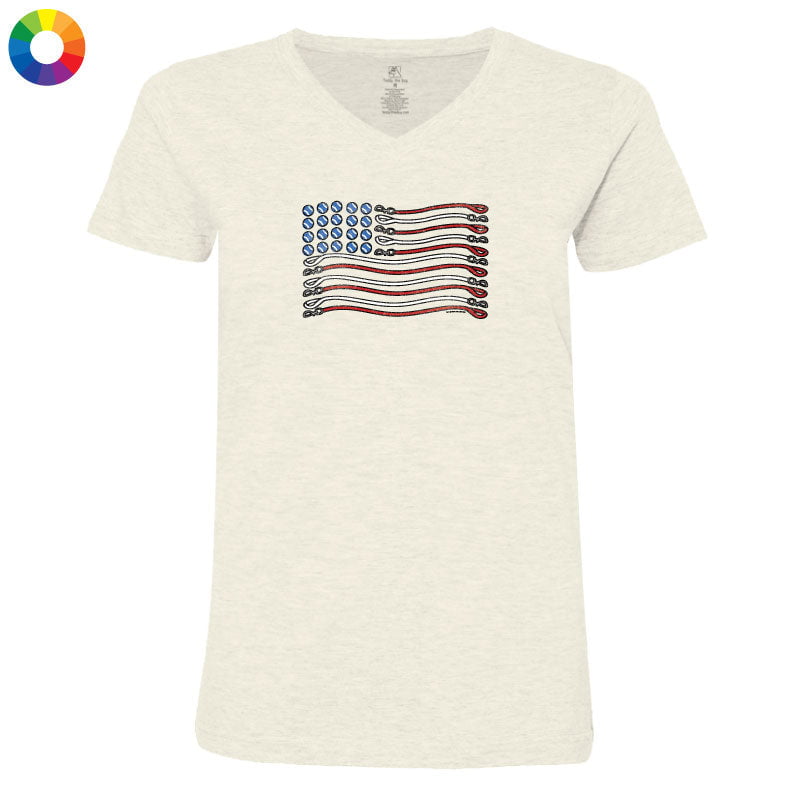 United Leashes of America - Ladies T-Shirt V-Neck
