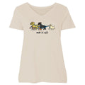 Walk It Off - Ladies Curvy V-Neck Tee