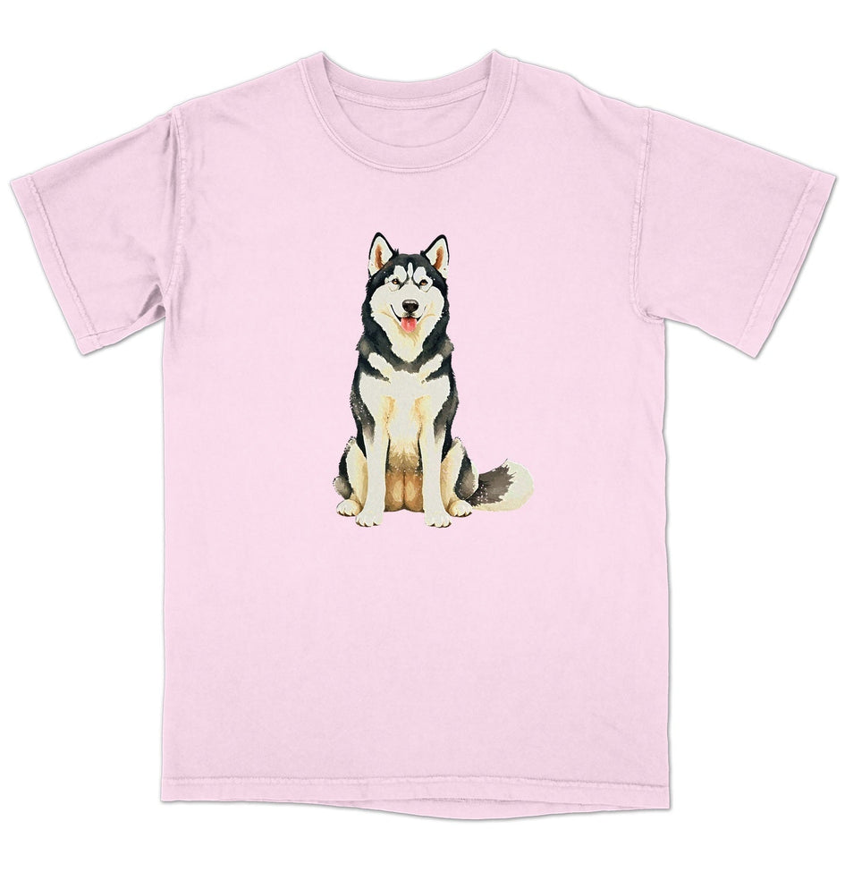 Watercolor Alaskan Malamute Adult Unisex T-Shirt
