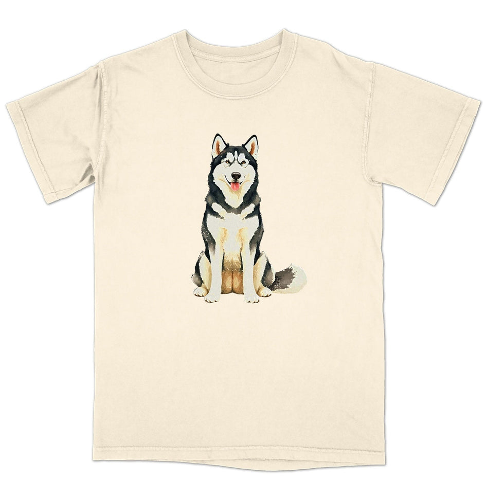 Watercolor Alaskan Malamute Adult Unisex T-Shirt