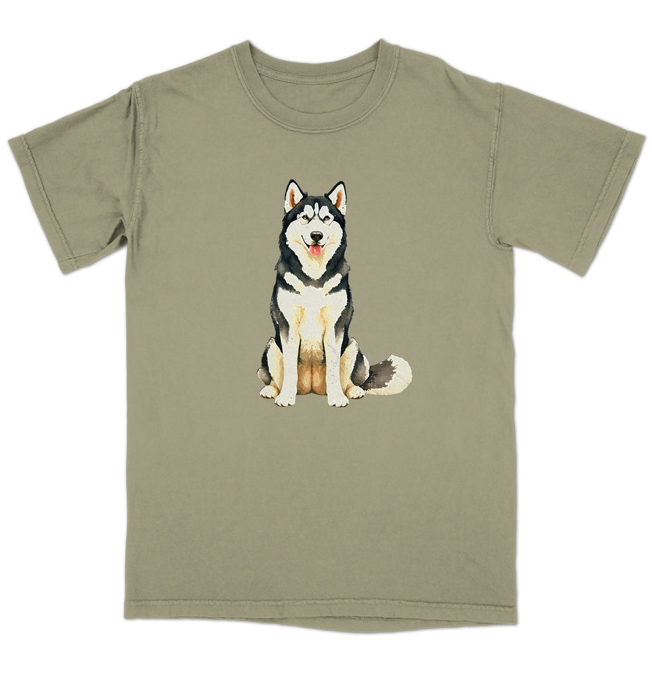 Watercolor Alaskan Malamute Adult Unisex T-Shirt