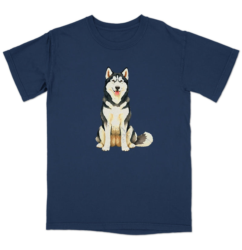 Watercolor Alaskan Malamute Adult Unisex T-Shirt
