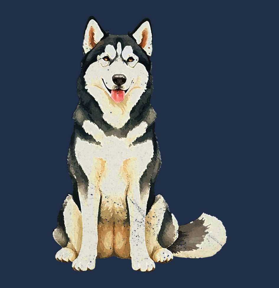 Watercolor Alaskan Malamute Adult Unisex T-Shirt