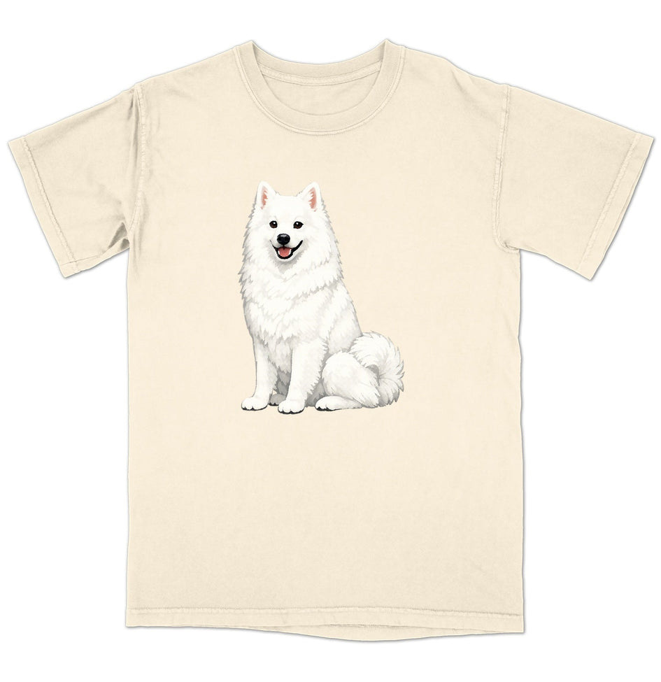 Watercolor American Eskimo Dog Adult Unisex T-Shirt