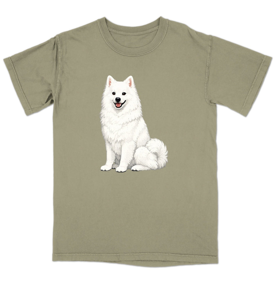 Watercolor American Eskimo Dog Adult Unisex T-Shirt