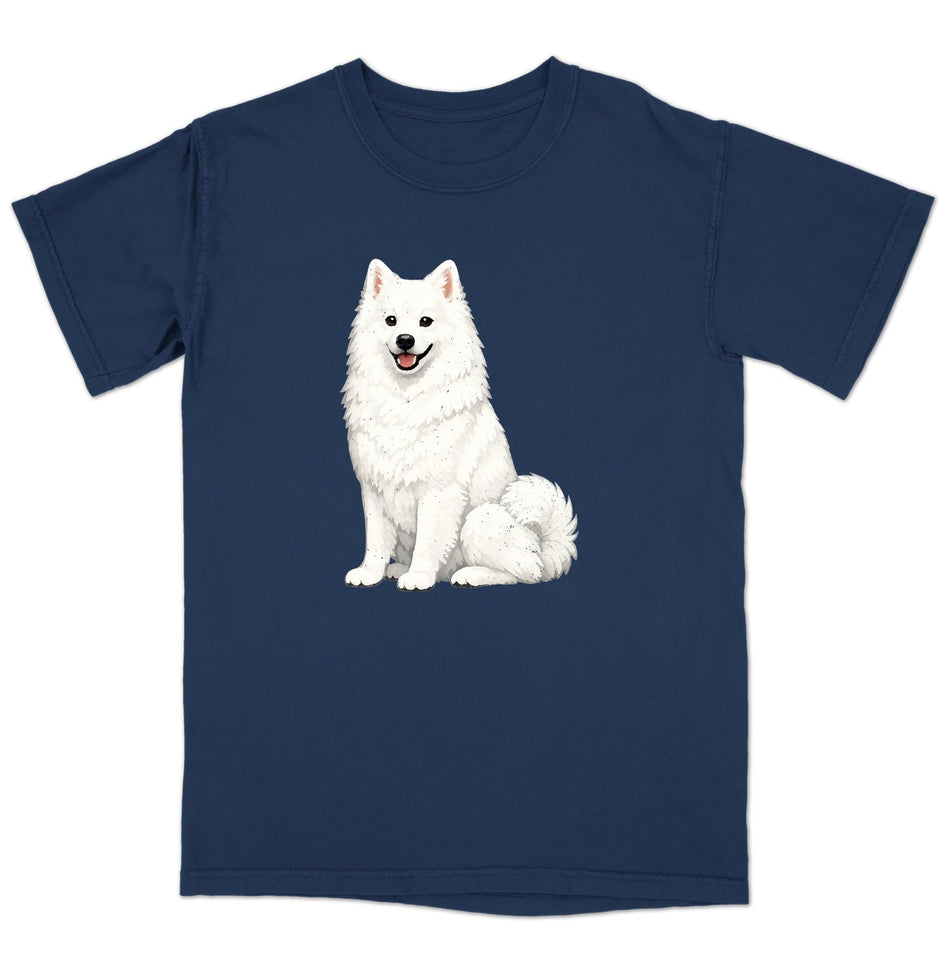 Watercolor American Eskimo Dog Adult Unisex T-Shirt