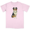 Watercolor Australian Shepherd Adult Unisex T-Shirt