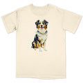 Watercolor Australian Shepherd Adult Unisex T-Shirt