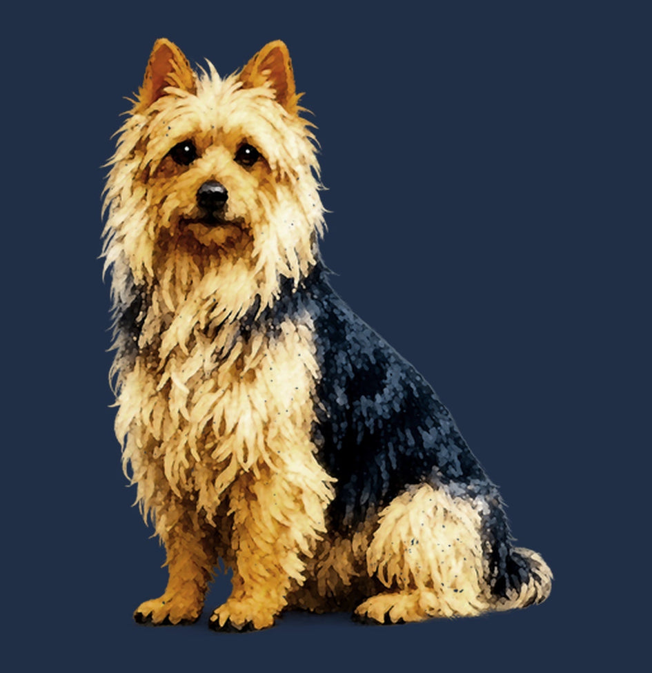 Watercolor Australian Terrier Adult Unisex T-Shirt