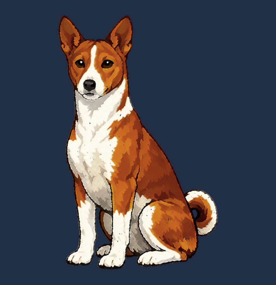 Watercolor Basenji Adult Unisex T-Shirt