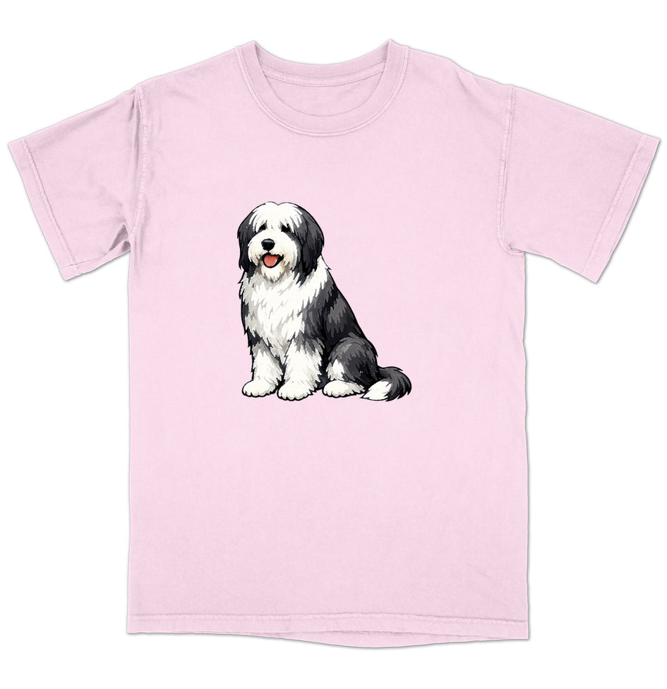 Watercolor Bearded Collie Adult Unisex T-Shirt