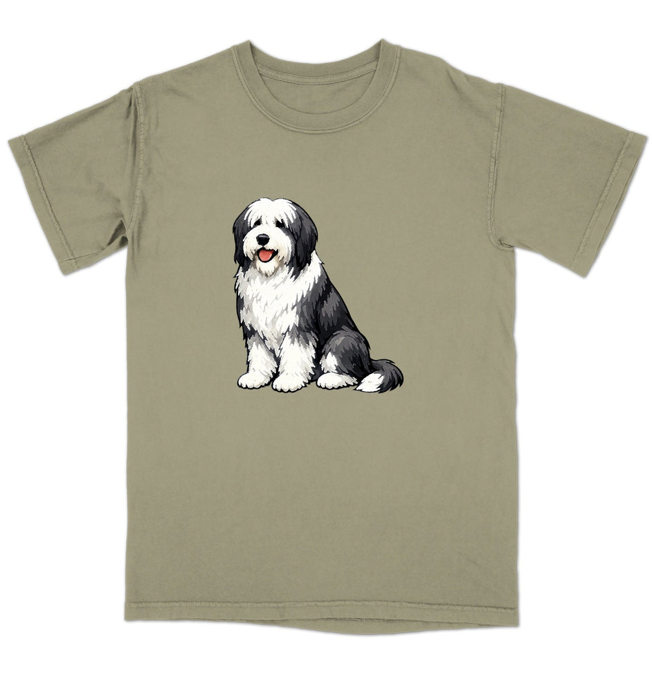 Watercolor Bearded Collie Adult Unisex T-Shirt