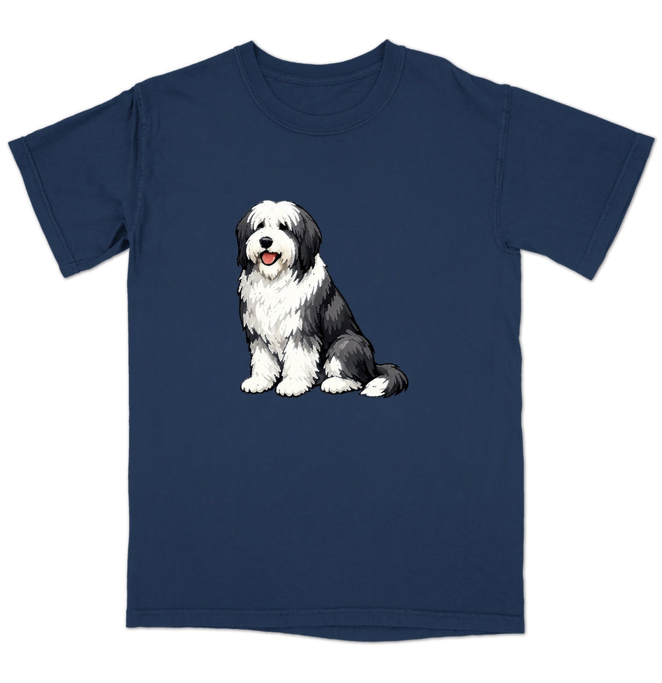 Watercolor Bearded Collie Adult Unisex T-Shirt
