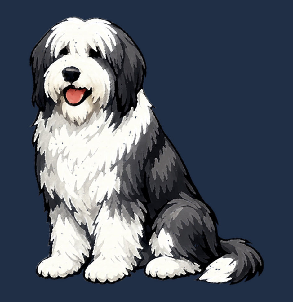 Watercolor Bearded Collie Adult Unisex T-Shirt
