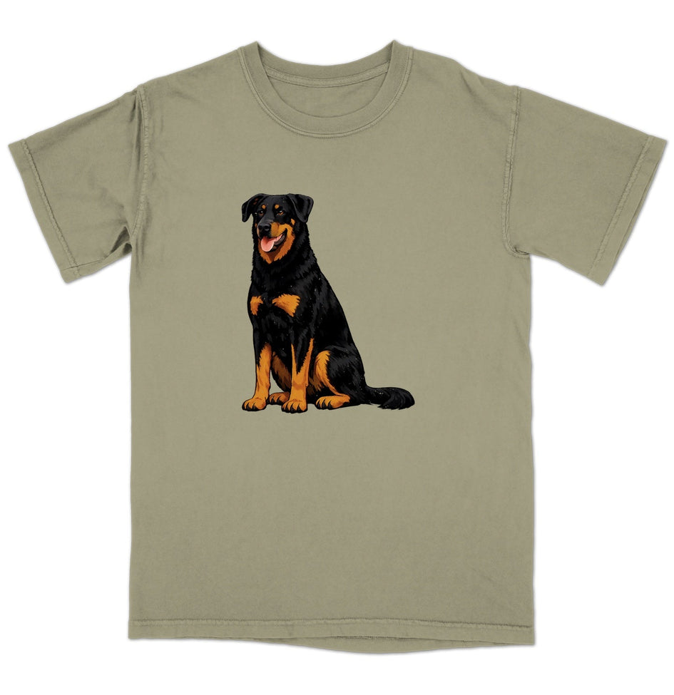 Watercolor Beauceron Adult Unisex Garment-Dyed T-Shirt
