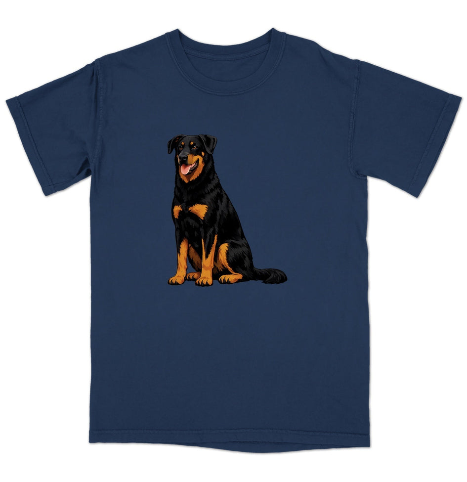 Watercolor Beauceron Adult Unisex Garment-Dyed T-Shirt