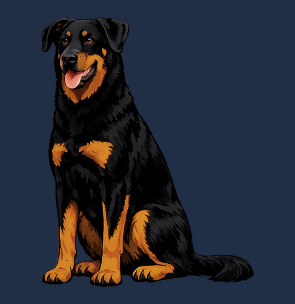 Watercolor Beauceron Adult Unisex Garment-Dyed T-Shirt