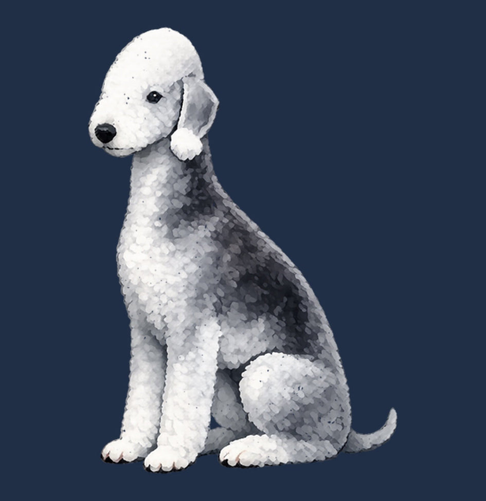 Watercolor Bedlington Terrier Adult Unisex T-Shirt